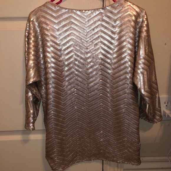Sequined Chevron Top - Picture 3 of 3
